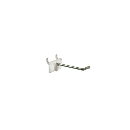 Azar Displays 2-Piece 2.5" Metal Wire Hook Plastic Attached Back: 0.148" Dia., PK50 701202-50PK
